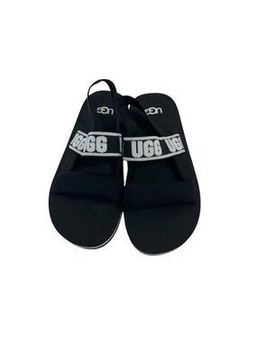 UGG  K Zuma Sling Sport Sandals Girls Size 3 Black & White